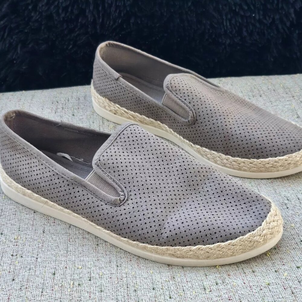 Esprit Women Shoes Espadrille Loafer Slip On Flat Gray Shoes Size 8.5M